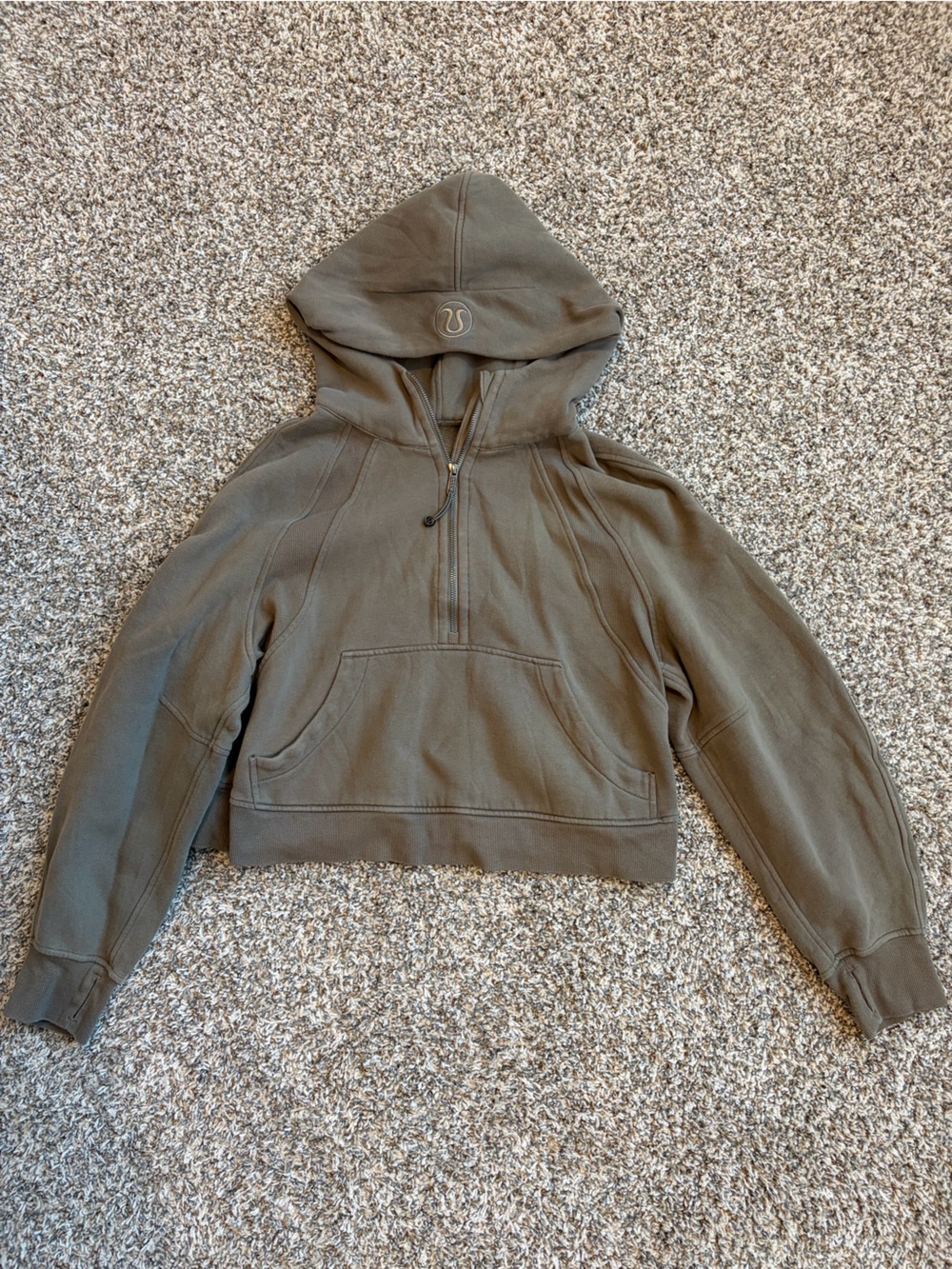 Lululemon Cropped Half Zip Scuba Hoodie Jacket
